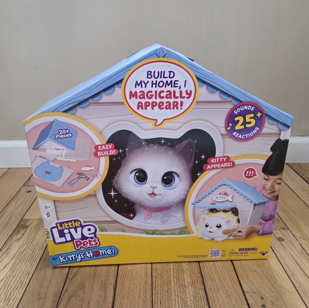 NEW Little Live Pets My Kitty's Home Interactive Playset Surprise Plush Cat